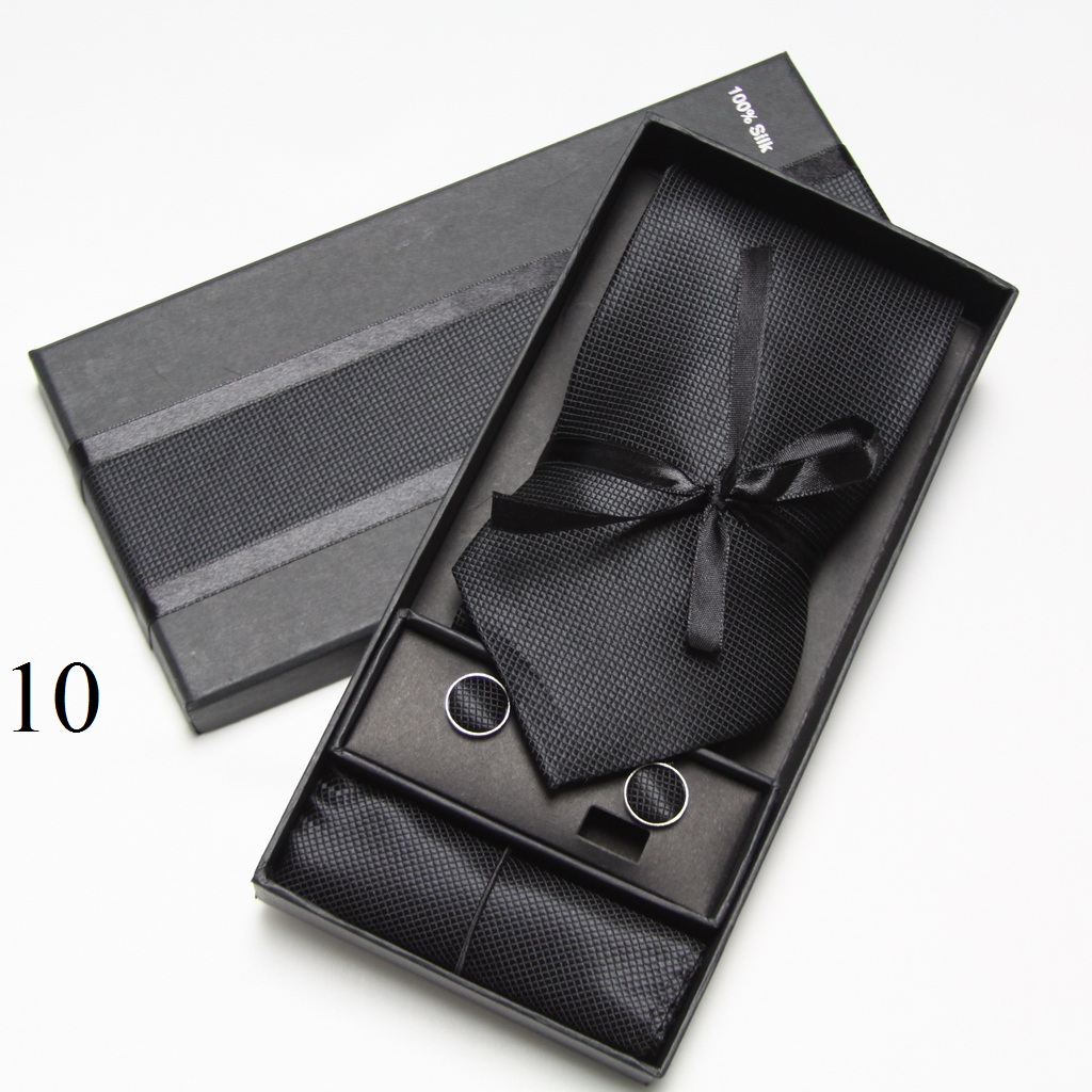 Neck Tie Set Box - طقم ربطة عنق صلبة مع علبة،