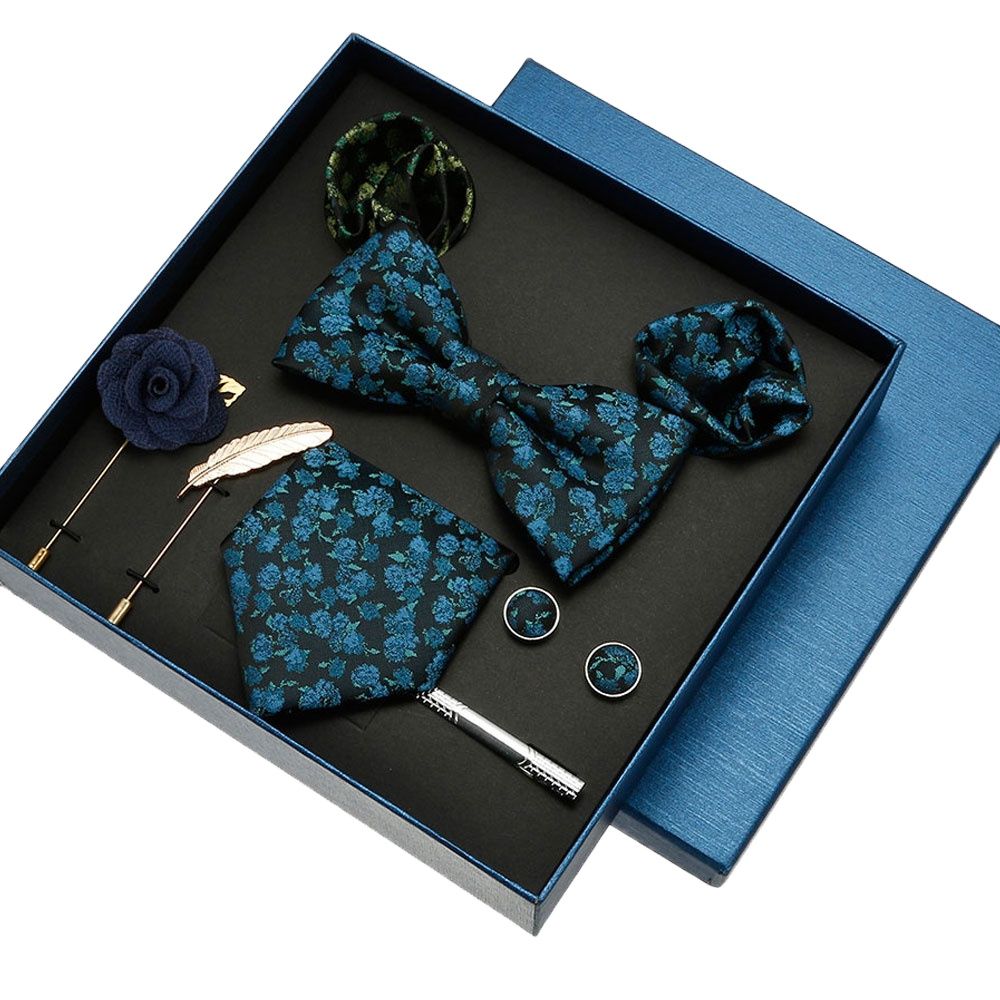 Neck Tie Set Box - الفاخرة الحرير التعادل Hankies مجموعة في