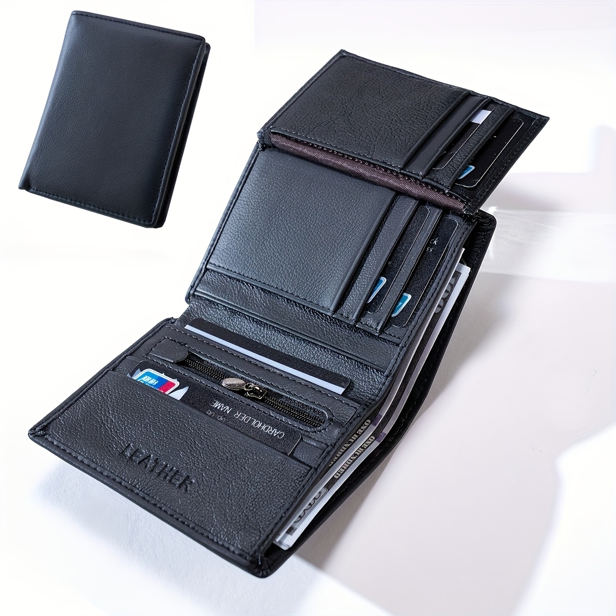 Money Clip Slim - محفظة جلدية مميزة للرجال، محفظة رفيعة