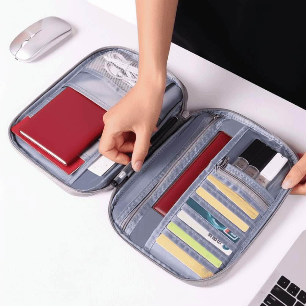 Men'S Accessories Travel Bag - حقيبة جواز سفر إبداعية بلون واحد،