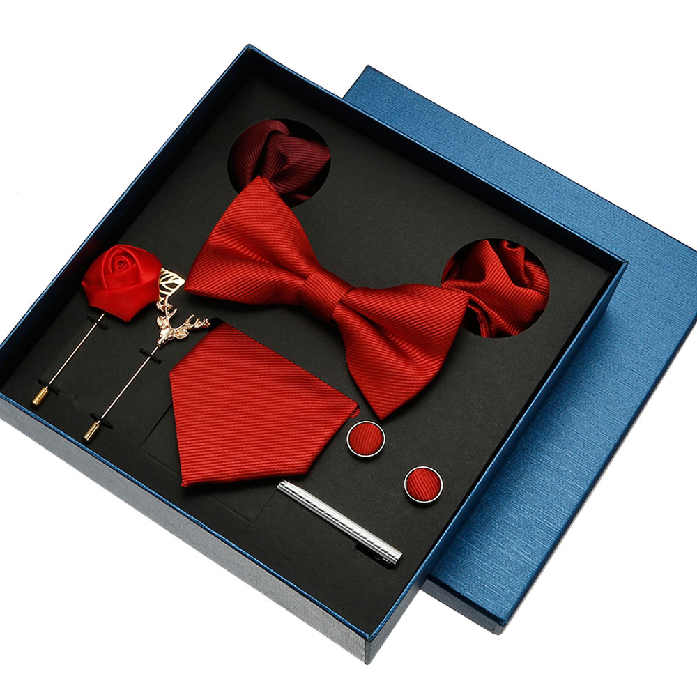 Neck Tie Set Box - عادي التعادل مجموعة للرجال بلون ربطة