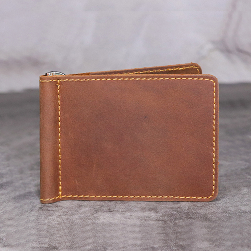 اليدوية جلد طبيعي المال كليب م - مراجعة Money Clip Slim وسعره