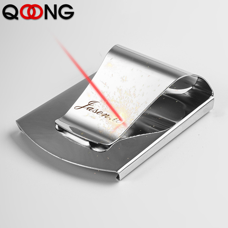 QOONG مخصص حروف الفولاذ المقاو - مراجعة Money Clip Slim وسعره