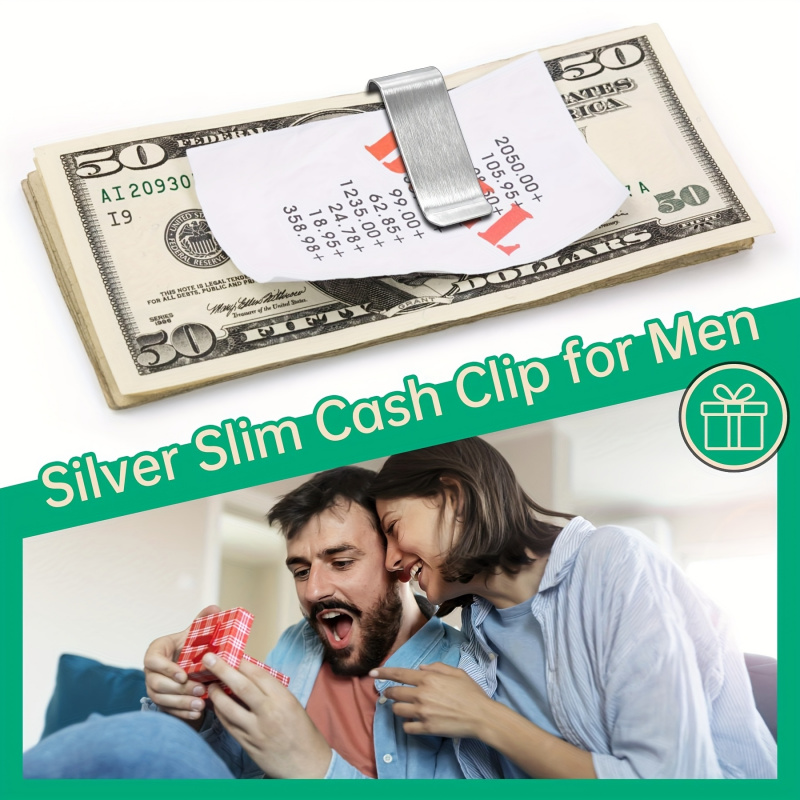 20 قطعة من محافظ الرجال الفضية - مراجعة Money Clip Slim وسعره