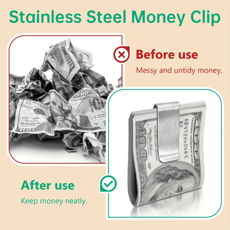 20 قطعة من محافظ الرجال الفضية - مراجعة Money Clip Slim وسعره