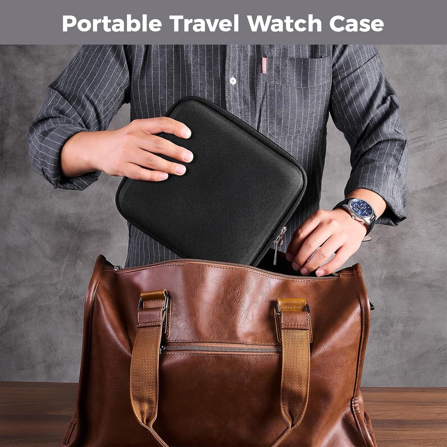 حقيبة تخزين ساعات السفر بـ 6 ف - مراجعة Men'S Accessories Travel Bag وسعره