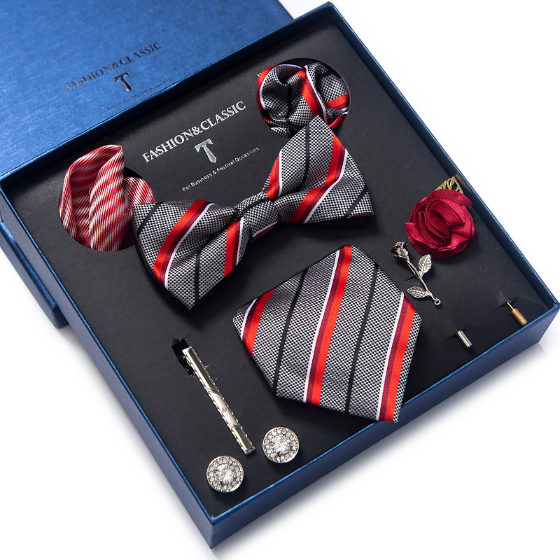 الجملة الكلاسيكية الزفاف هدية  - مراجعة Neck Tie Set Box وسعره