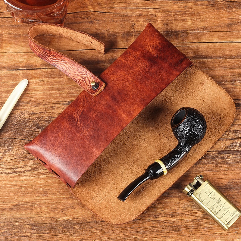 حقيبة جلدية عتيقة لتخزين غليون - مراجعة Men'S Accessories Travel Bag وسعره