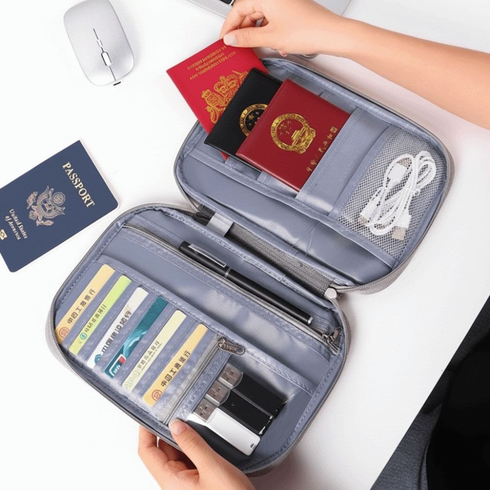 حقيبة جواز سفر إبداعية بلون وا - مراجعة Men'S Accessories Travel Bag وسعره