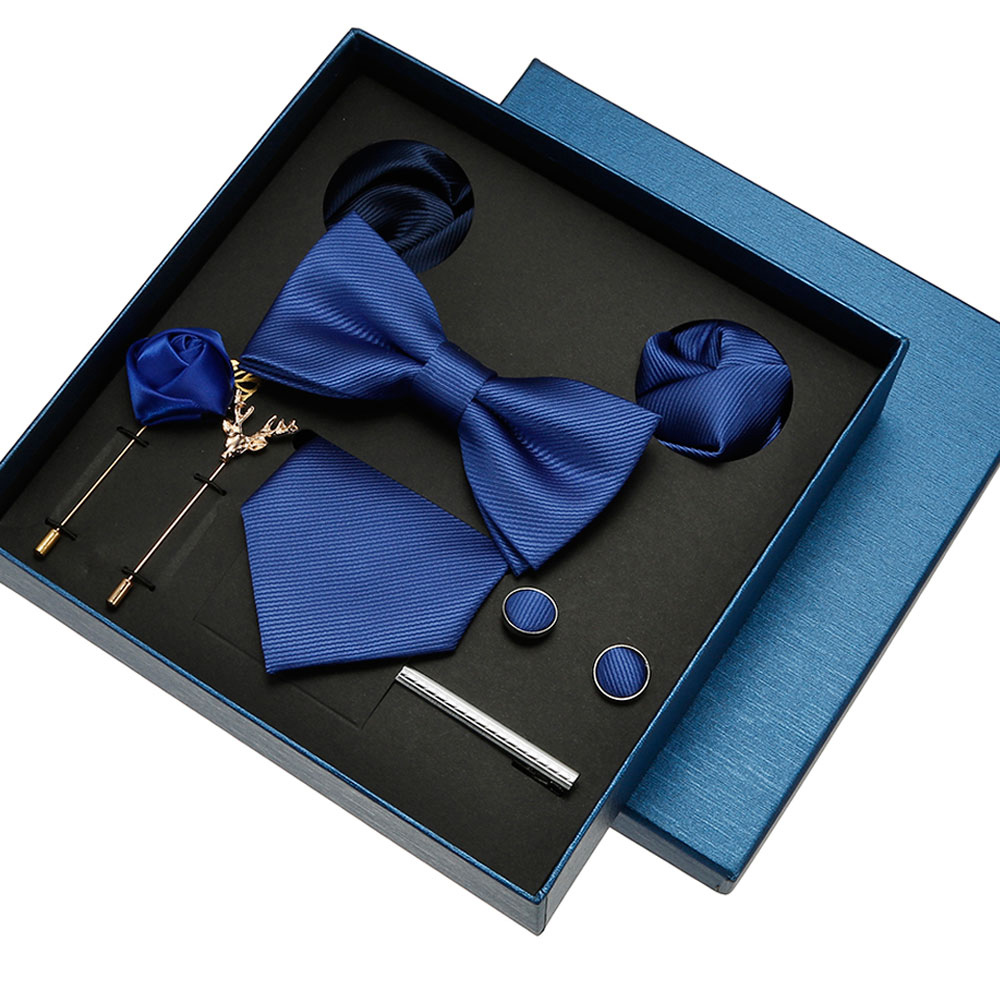عادي التعادل مجموعة للرجال بلو - مراجعة Neck Tie Set Box وسعره